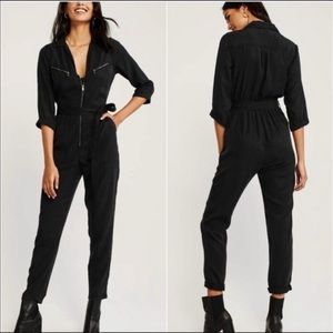 (EUC) Black Holister Viscose Utility Boiler Moto Jumpsuit